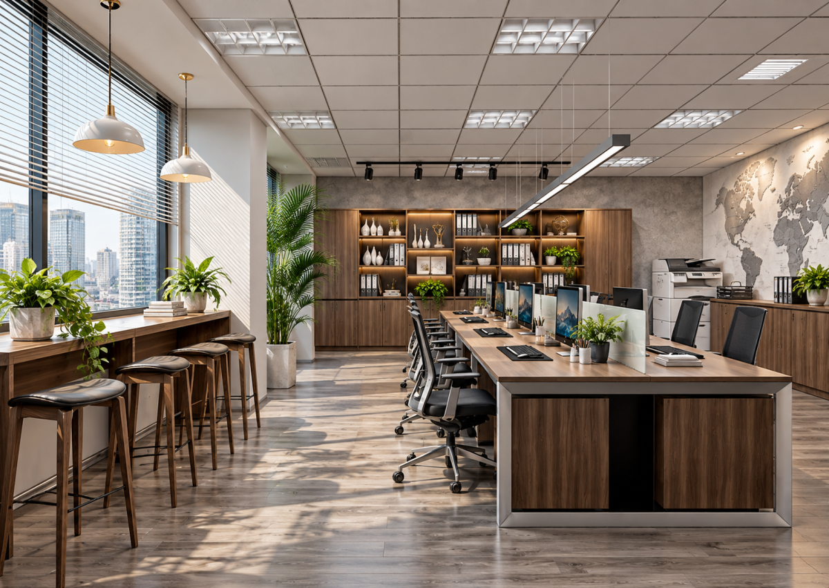 Thiết kế nội thất văn phòng công ty công nghệ hiện đại tại Hà Nội
